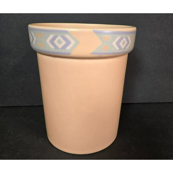 Vintage 80s TREASURE CRAFT Southwest Utensil Jar Canister Holder Vase Rare - Picture 3 of 11